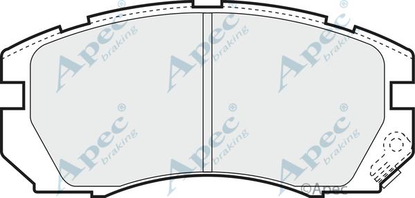 APEC PAD845 - Комплект спирачно феродо, дискови спирачки vvparts.bg