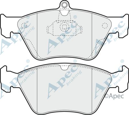 APEC PAD847 - Комплект спирачно феродо, дискови спирачки vvparts.bg