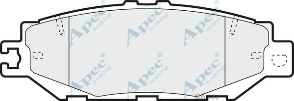 APEC PAD864 - Комплект спирачно феродо, дискови спирачки vvparts.bg