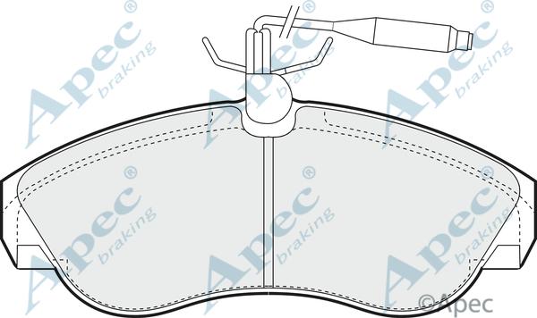 APEC PAD868 - Комплект спирачно феродо, дискови спирачки vvparts.bg