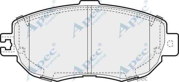 APEC PAD862 - Комплект спирачно феродо, дискови спирачки vvparts.bg