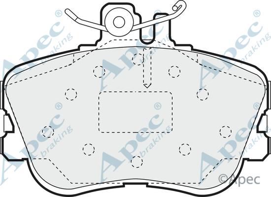 APEC PAD805 - Комплект спирачно феродо, дискови спирачки vvparts.bg