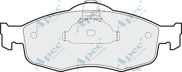 APEC PAD801 - Комплект спирачно феродо, дискови спирачки vvparts.bg