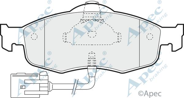 APEC PAD802 - Комплект спирачно феродо, дискови спирачки vvparts.bg