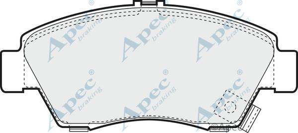 APEC PAD815 - Комплект спирачно феродо, дискови спирачки vvparts.bg