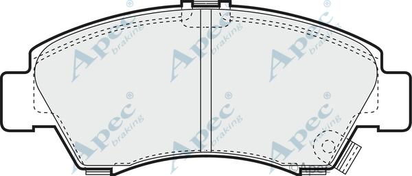 APEC PAD816 - Комплект спирачно феродо, дискови спирачки vvparts.bg