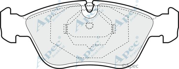 APEC PAD813 - Комплект спирачно феродо, дискови спирачки vvparts.bg