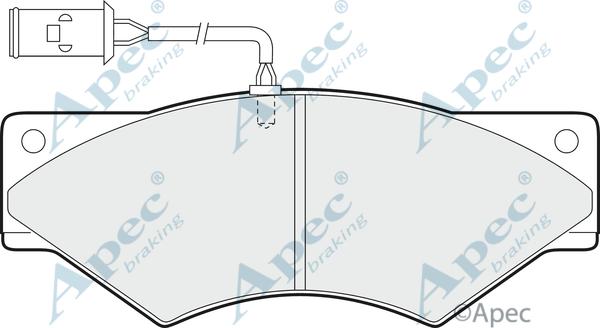 APEC PAD884 - Комплект спирачно феродо, дискови спирачки vvparts.bg