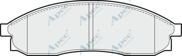 APEC PAD885 - Комплект спирачно феродо, дискови спирачки vvparts.bg