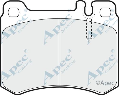 APEC PAD839 - Комплект спирачно феродо, дискови спирачки vvparts.bg