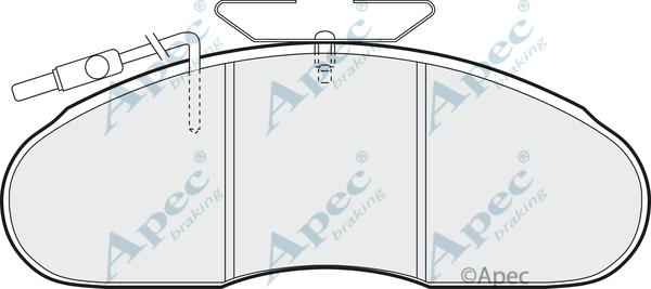 APEC PAD838 - Комплект спирачно феродо, дискови спирачки vvparts.bg