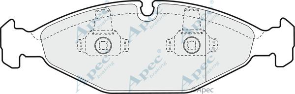 APEC PAD837 - Комплект спирачно феродо, дискови спирачки vvparts.bg