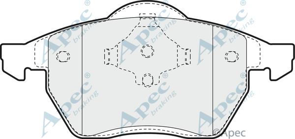 APEC PAD875 - Комплект спирачно феродо, дискови спирачки vvparts.bg