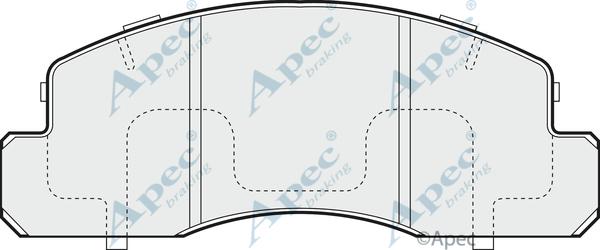 APEC PAD870 - Комплект спирачно феродо, дискови спирачки vvparts.bg