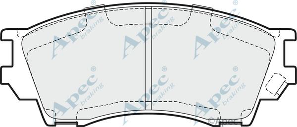 APEC PAD878 - Комплект спирачно феродо, дискови спирачки vvparts.bg