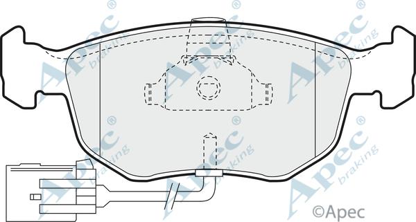 APEC PAD877 - Комплект спирачно феродо, дискови спирачки vvparts.bg