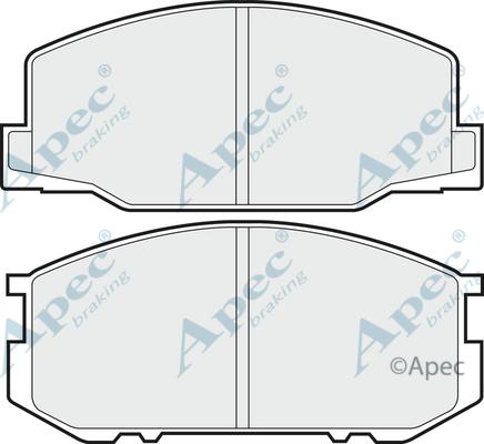 APEC PAD395 - Комплект спирачно феродо, дискови спирачки vvparts.bg