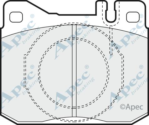 APEC PAD340 - Комплект спирачно феродо, дискови спирачки vvparts.bg