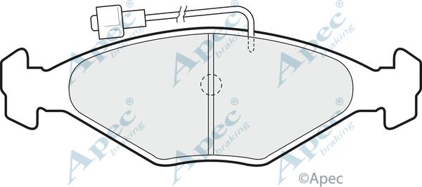 APEC PAD358 - Комплект спирачно феродо, дискови спирачки vvparts.bg