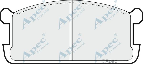 APEC PAD366 - Комплект спирачно феродо, дискови спирачки vvparts.bg