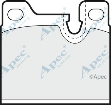 APEC PAD304 - Комплект спирачно феродо, дискови спирачки vvparts.bg