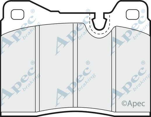 APEC PAD303 - Комплект спирачно феродо, дискови спирачки vvparts.bg