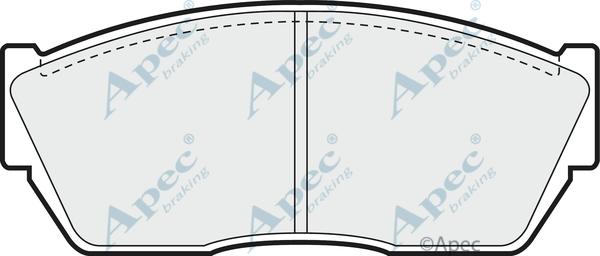 APEC PAD388 - Комплект спирачно феродо, дискови спирачки vvparts.bg