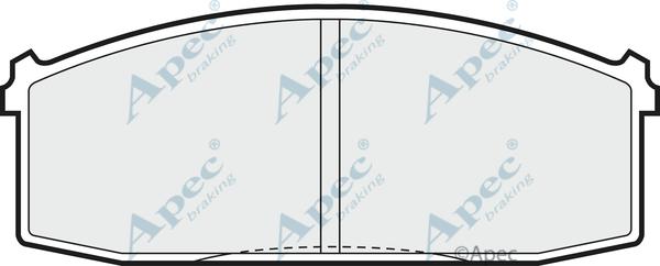 APEC PAD331 - Комплект спирачно феродо, дискови спирачки vvparts.bg