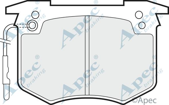 APEC PAD324 - Комплект спирачно феродо, дискови спирачки vvparts.bg