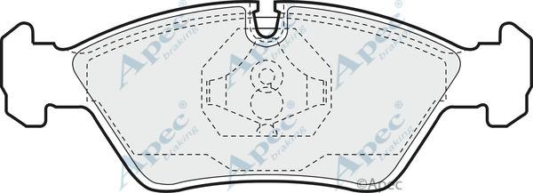 APEC PAD376 - Комплект спирачно феродо, дискови спирачки vvparts.bg