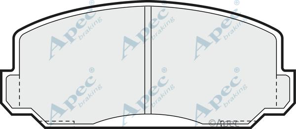 APEC PAD293 - Комплект спирачно феродо, дискови спирачки vvparts.bg