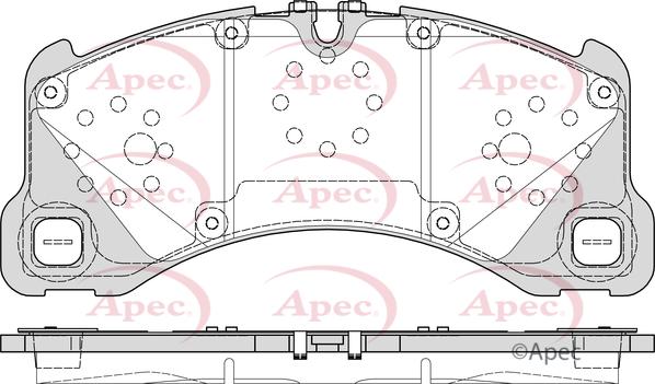 APEC PAD2411 - Комплект спирачно феродо, дискови спирачки vvparts.bg