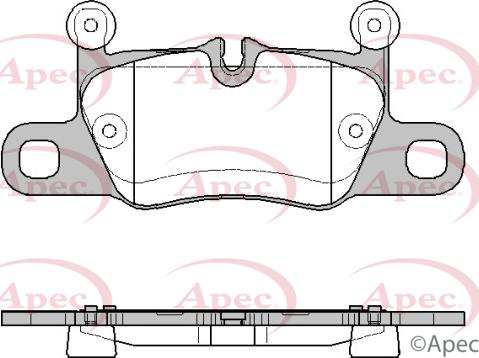 APEC PAD2481 - Комплект спирачно феродо, дискови спирачки vvparts.bg