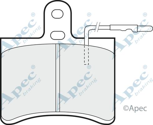 APEC PAD257 - Комплект спирачно феродо, дискови спирачки vvparts.bg