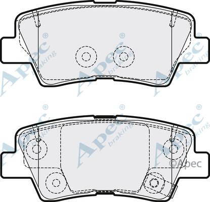 APEC PAD2096 - Комплект спирачно феродо, дискови спирачки vvparts.bg