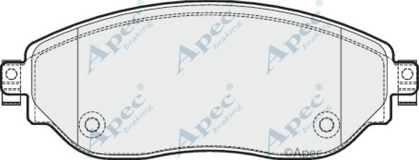 APEC PAD2047 - Комплект спирачно феродо, дискови спирачки vvparts.bg