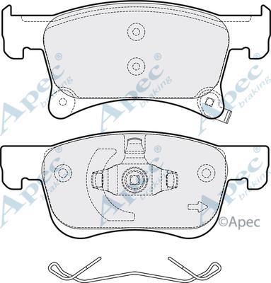 APEC PAD2056 - Комплект спирачно феродо, дискови спирачки vvparts.bg
