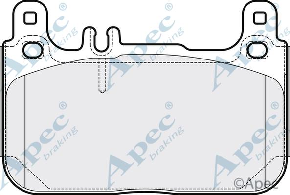 APEC PAD2053 - Комплект спирачно феродо, дискови спирачки vvparts.bg