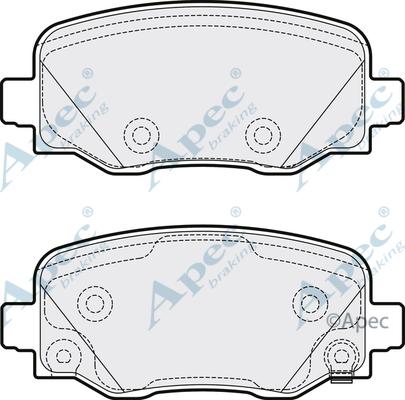 APEC PAD2069 - Комплект спирачно феродо, дискови спирачки vvparts.bg