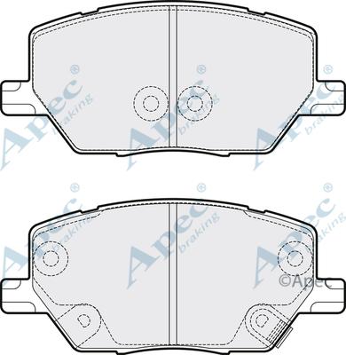 APEC PAD2065 - Комплект спирачно феродо, дискови спирачки vvparts.bg