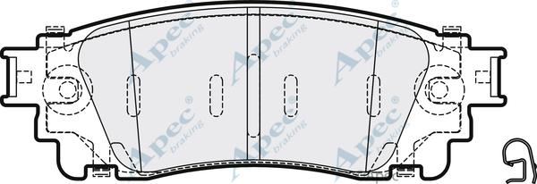 APEC PAD2066 - Комплект спирачно феродо, дискови спирачки vvparts.bg