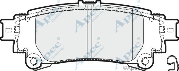 APEC PAD2008 - Комплект спирачно феродо, дискови спирачки vvparts.bg