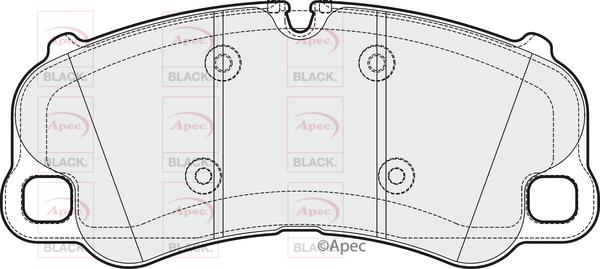 APEC PAD2019B - Комплект спирачно феродо, дискови спирачки vvparts.bg