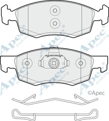 APEC PAD2017 - Комплект спирачно феродо, дискови спирачки vvparts.bg