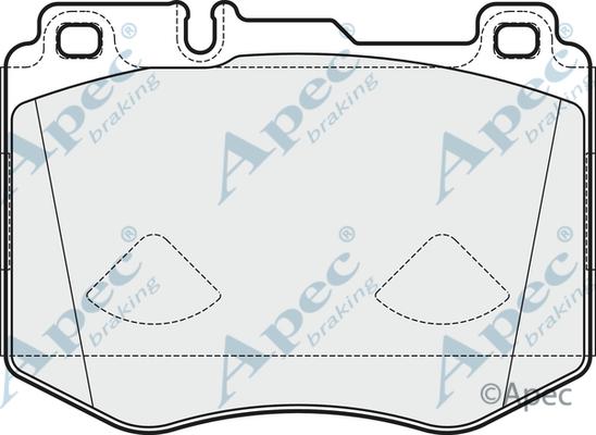 APEC PAD2035B - Комплект спирачно феродо, дискови спирачки vvparts.bg