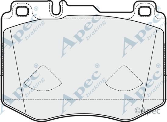 APEC PAD2035 - Комплект спирачно феродо, дискови спирачки vvparts.bg