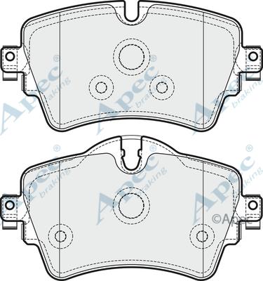 APEC PAD2030 - Комплект спирачно феродо, дискови спирачки vvparts.bg