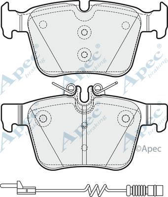 APEC PAD2031 - Комплект спирачно феродо, дискови спирачки vvparts.bg