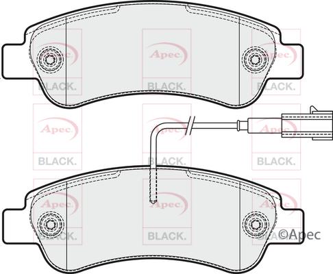 APEC PAD2037B - Комплект спирачно феродо, дискови спирачки vvparts.bg