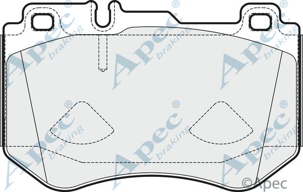 APEC PAD2024B - Комплект спирачно феродо, дискови спирачки vvparts.bg